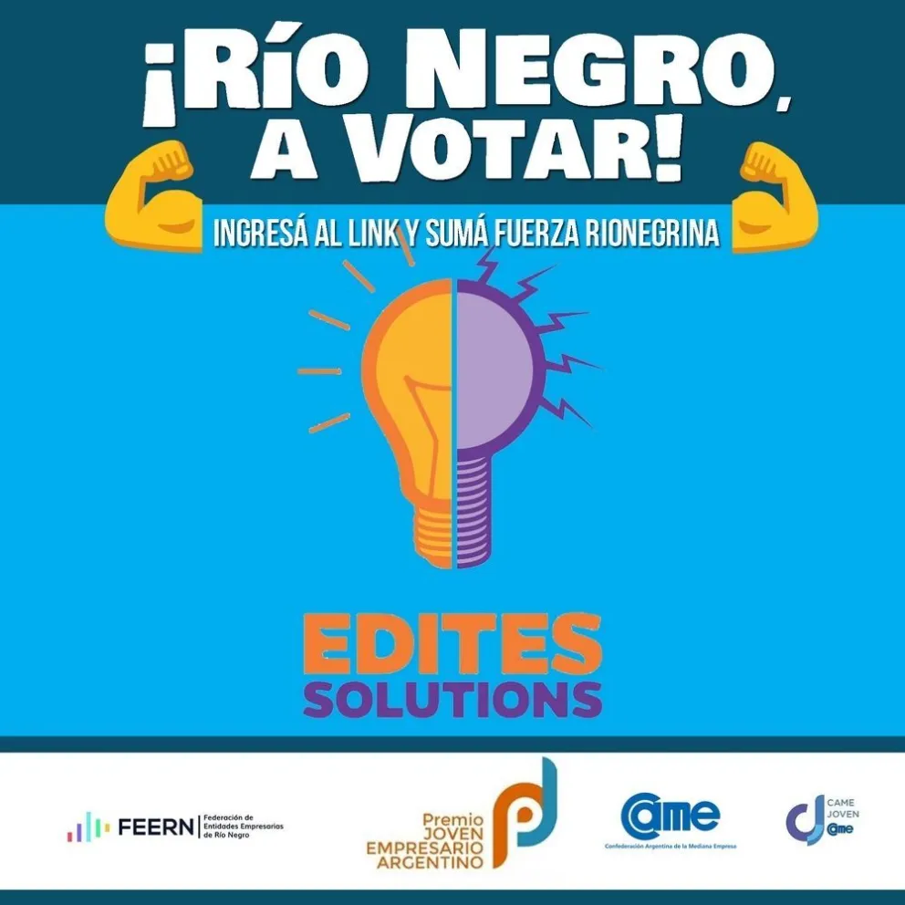 ¡RÍO NEGRO A VOTAR!  Un rionegrino en la final del premio "Joven Empresario Argentino"