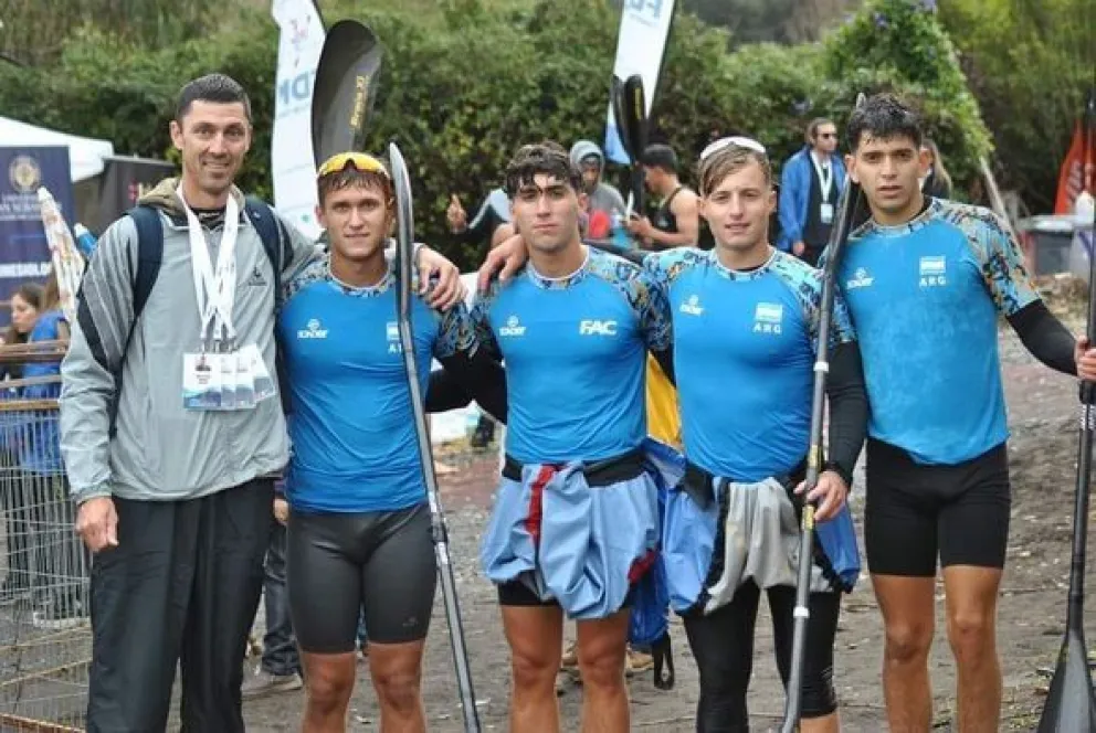 Argentina campeón del Panamericano de canotaje de velocidad con dos palistas del Valle Medio