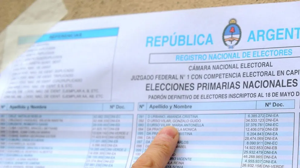 Elecciones: último día para consultar el padrón provisorio y hacer reclamos
