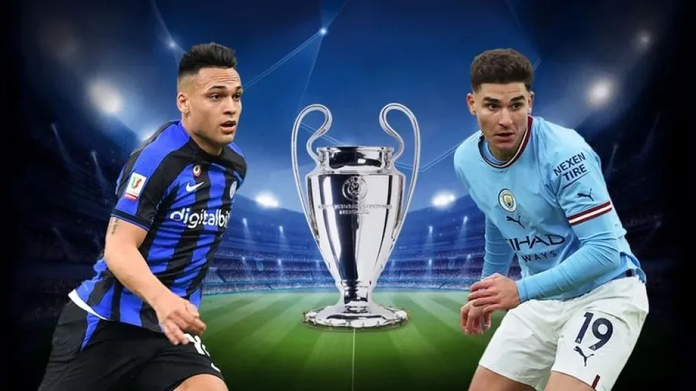 Lautaro Martínez y Julián Álvarez, cara a cara en la final de la Champions