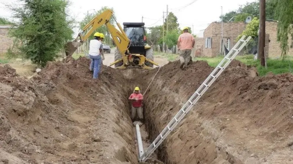 Ampliarán la red de cloacas del barrio Unión de Río Colorado