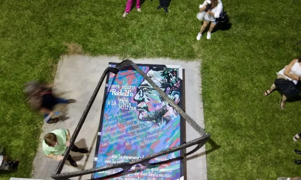 Destacada obra artística homenajea a Rodolfo Walsh en Lamarque 