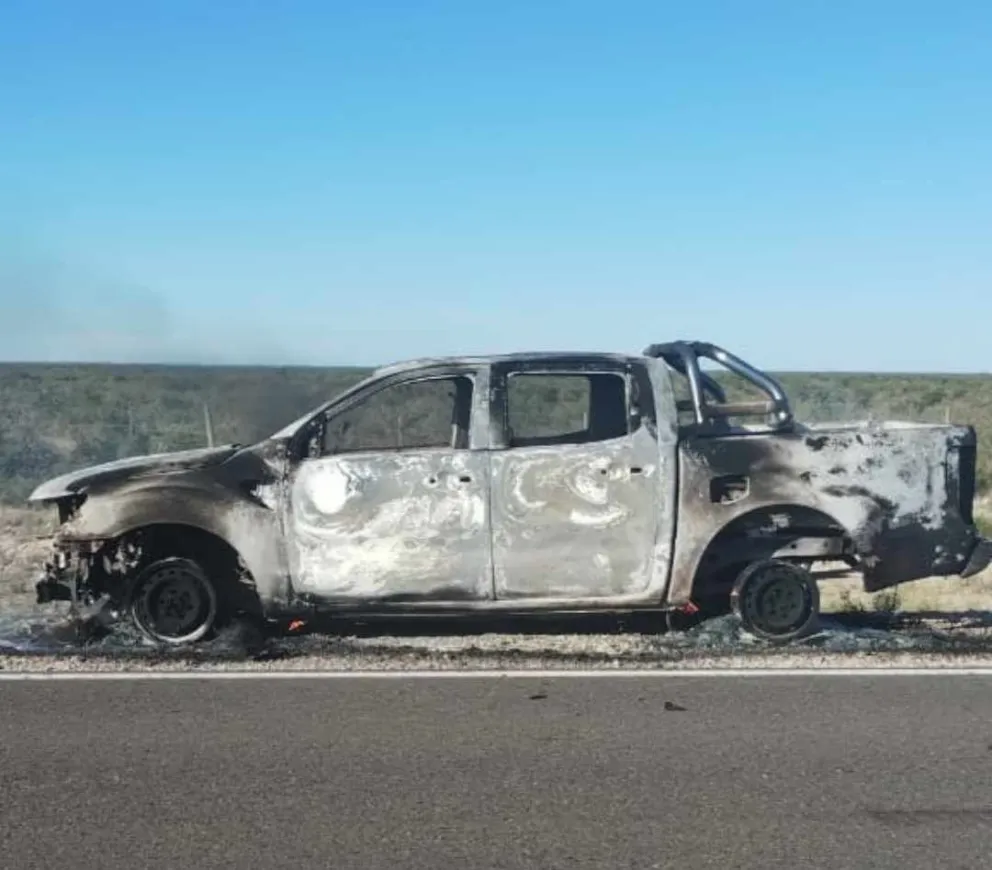 Se incendió una camioneta en cercanías a Pomona