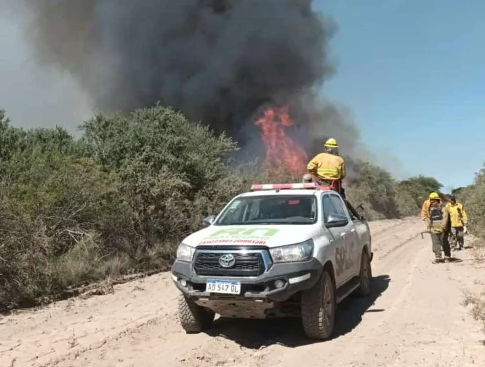 Controlaron el voraz incendio en la zona rural de Coronel Belisle