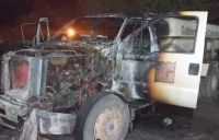 Se incendió un camión del Municipio de Río Colorado 