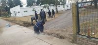 Estudiantes de Lamarque levantan paredón para el Hospital 