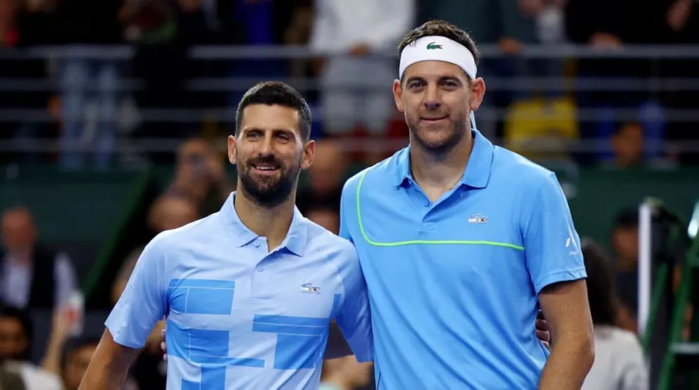 Novak Djokovic y Juan Martín del Potro.