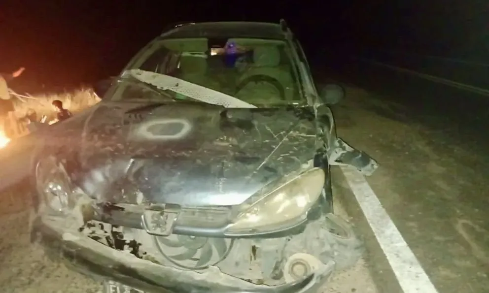 El percance tuvo lugar en el kilómetro 28. Fotos gentileza.