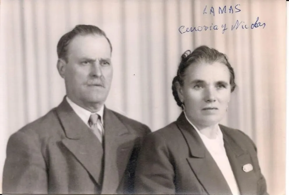 Nicolás y Cenobía Lamas. Foto crédito: Reconstruyendo la historia de Luis Beltrán 