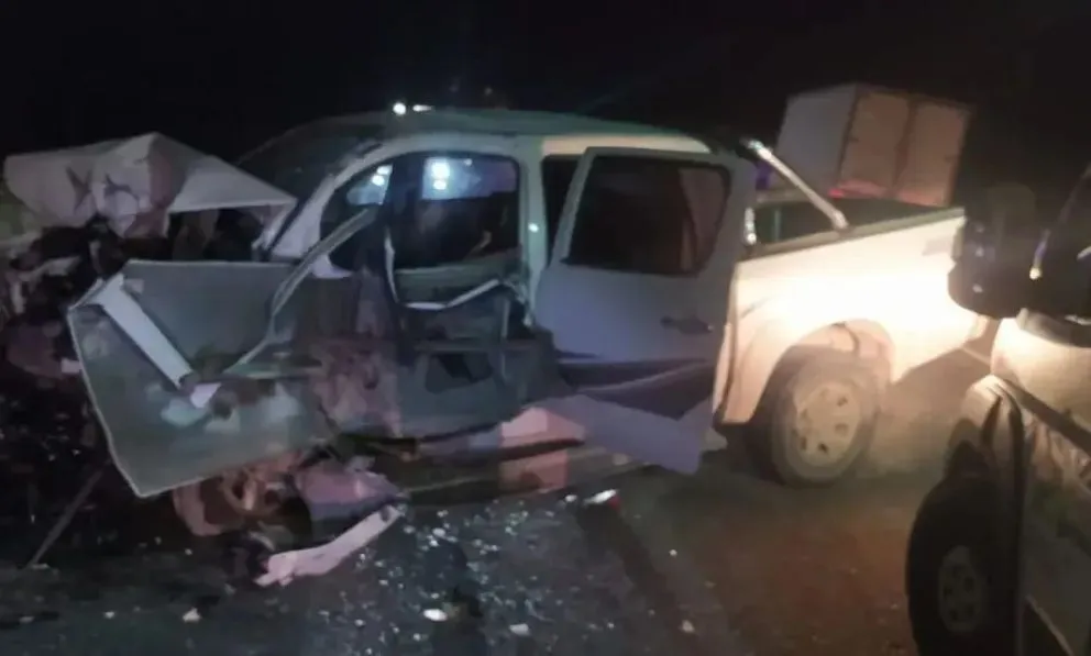 Así quedó uno de los vehículos involucrados.