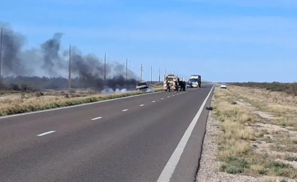 El incendio fue en la Ruta 251 (Foto: FM Éxitos)
