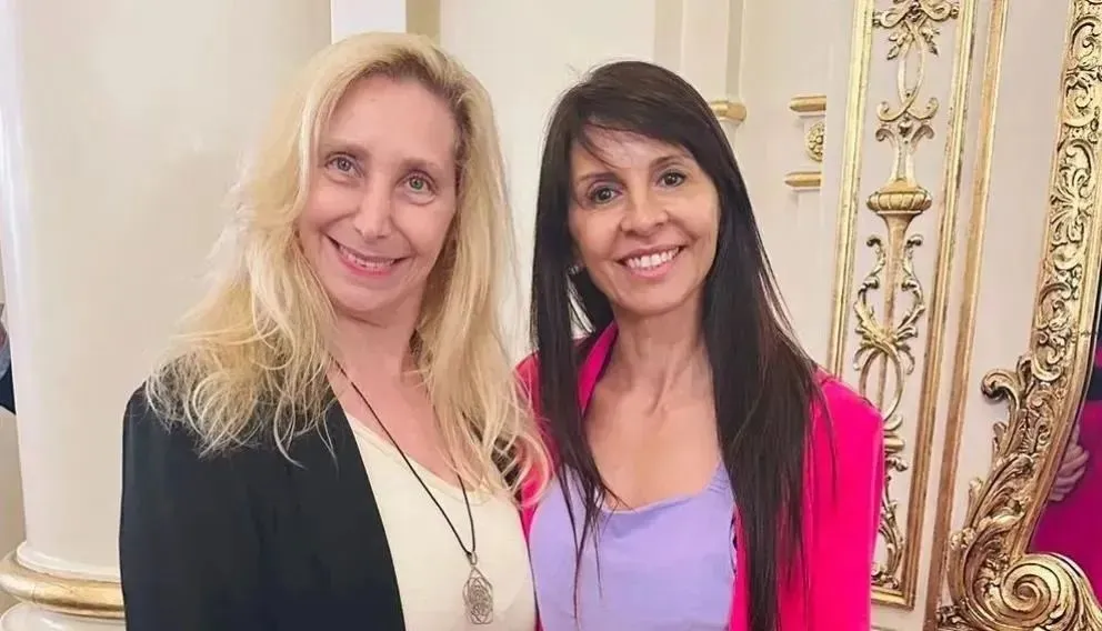 Karina Milei y Lorena Villaverde 