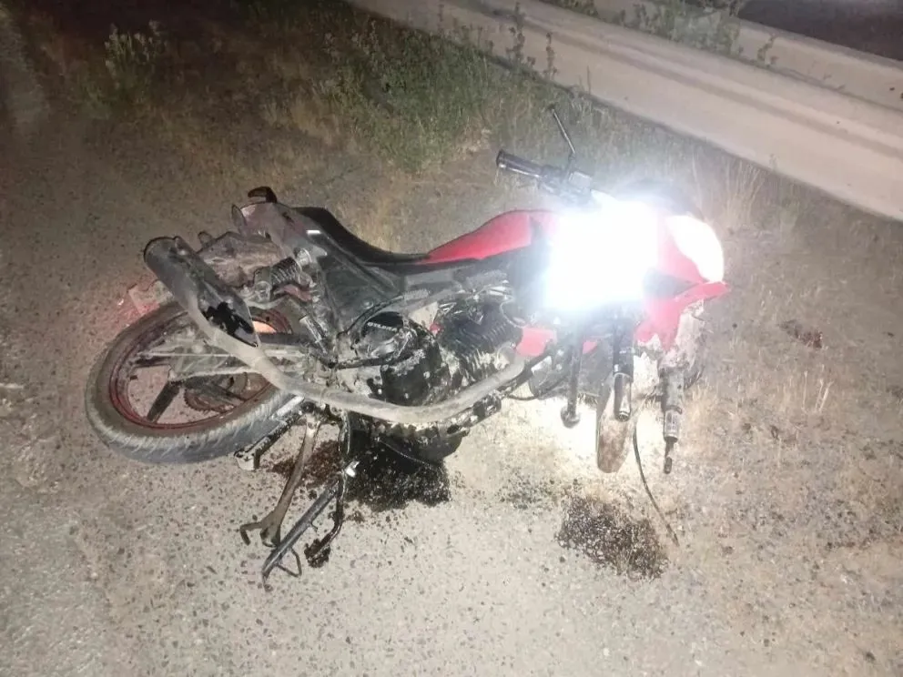 El accidente se produjo en el Km. 1136 cuando el motociclista regresaba de su trabajo. Foto gentileza.