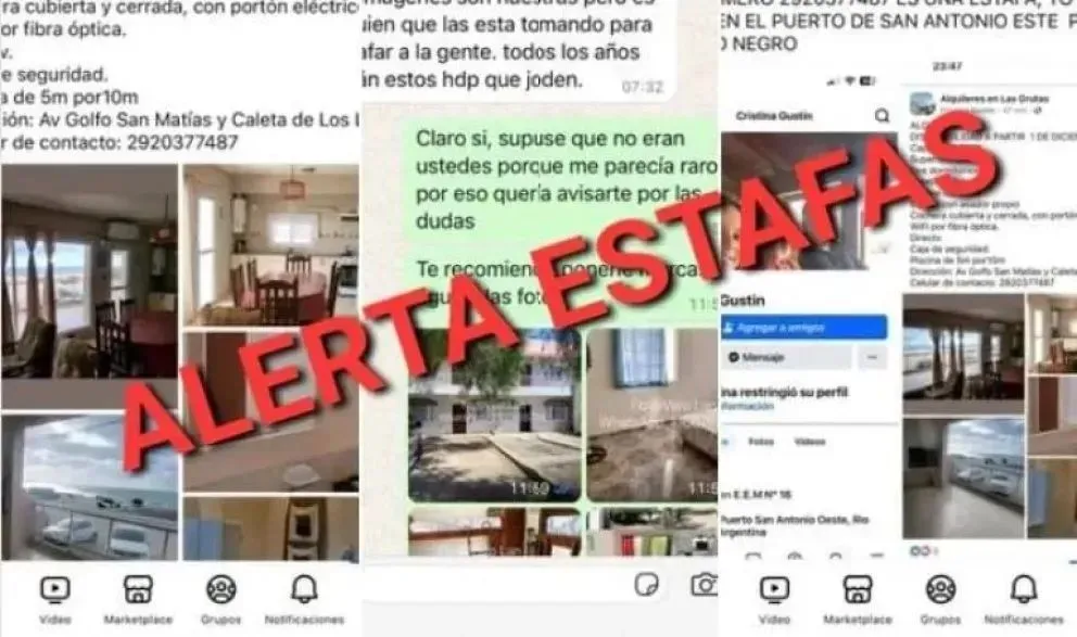 Alerta por estafas en temporada alta de turismo.