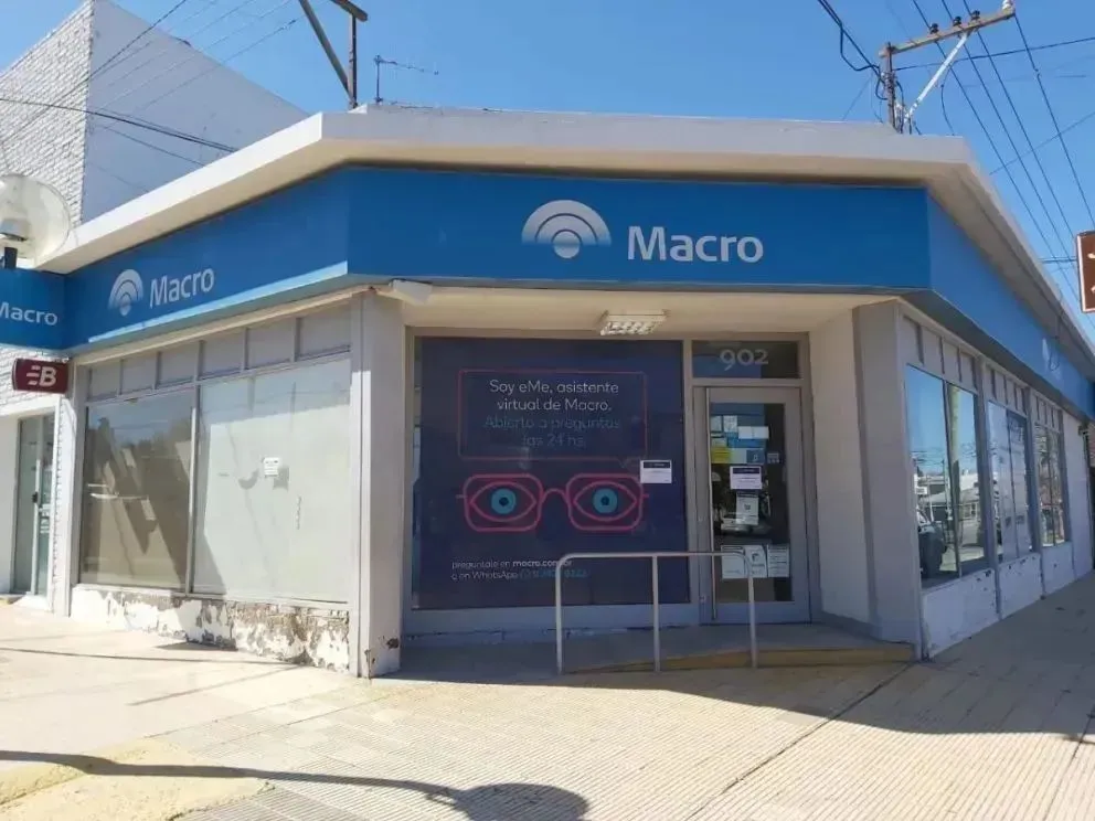 Sucursal del Banco Macro en Choele Choel. Foto: 7 en Punto. 