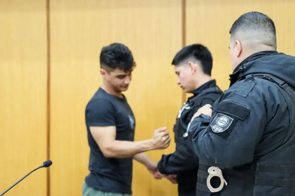 Medina, el día en que fue condenado a prisión perpetua por el crimen de Marisa Coliman en un juicio con jurado popular. Foto Tania Domenicucci.