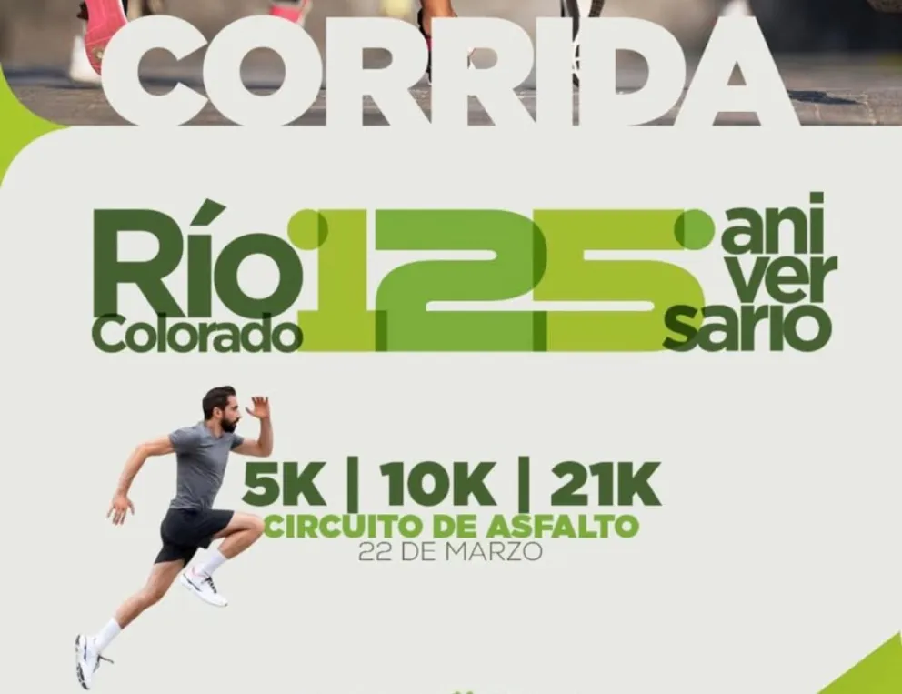 El Club Defensores de Buena Parada será el punto de partida y llegada de la Corrida 125° Aniversario de Río Colorado.