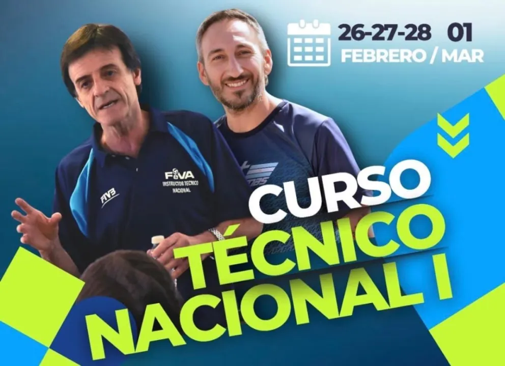 Entrenadores y entrenadoras podrán capacitarse en vóley con instructores nacionales en Luis Beltrán.
