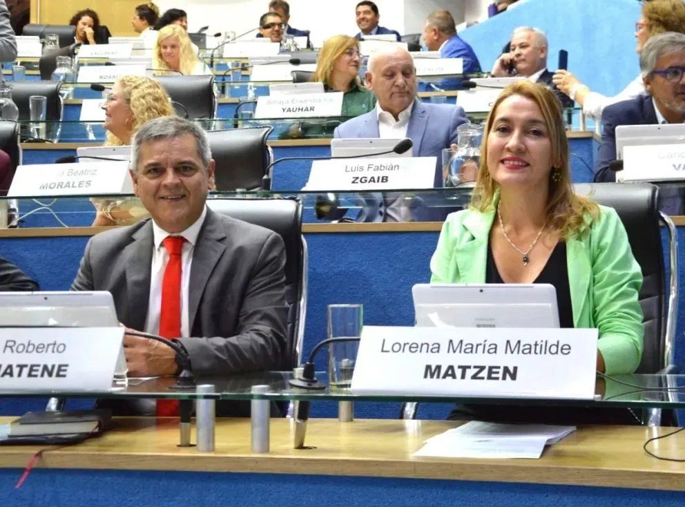 Matzen y Bernatene destacaron el perfil productivo de la provincia y aseguraron que el orden fiscal y la previsibilidad "son valores profundamente radicales". Foto: Gentileza