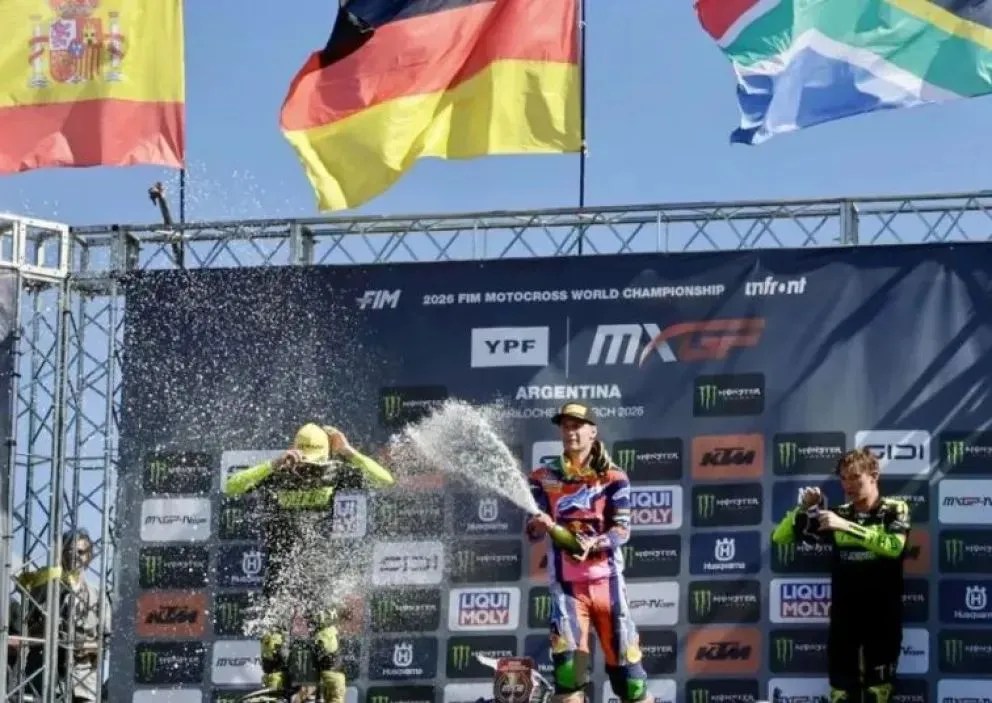 El momento del festejo.