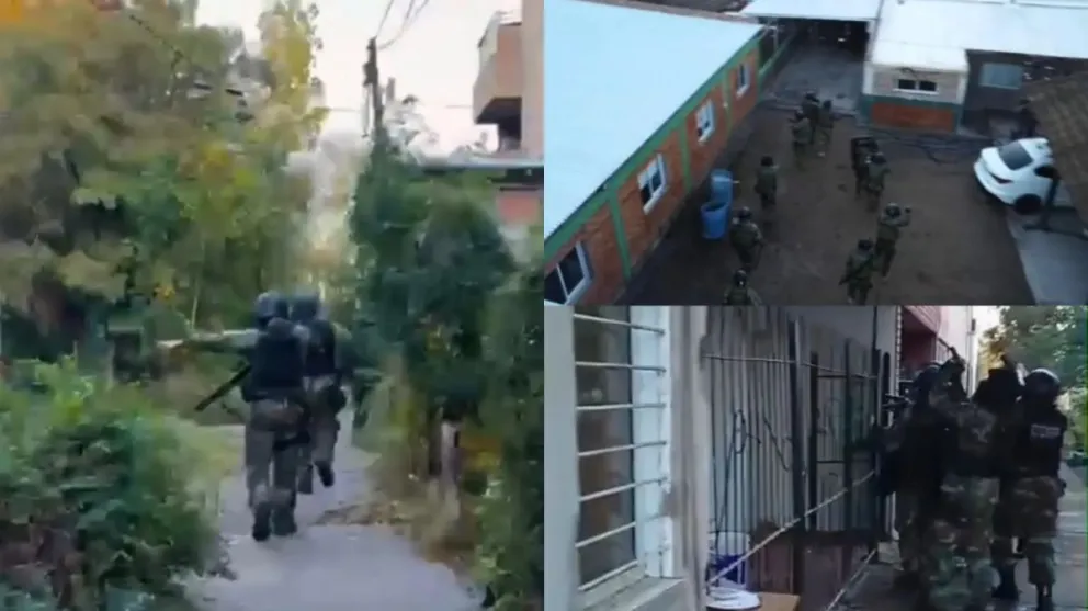 Operativos simultáneos en el Alto Valle (capturas de video).