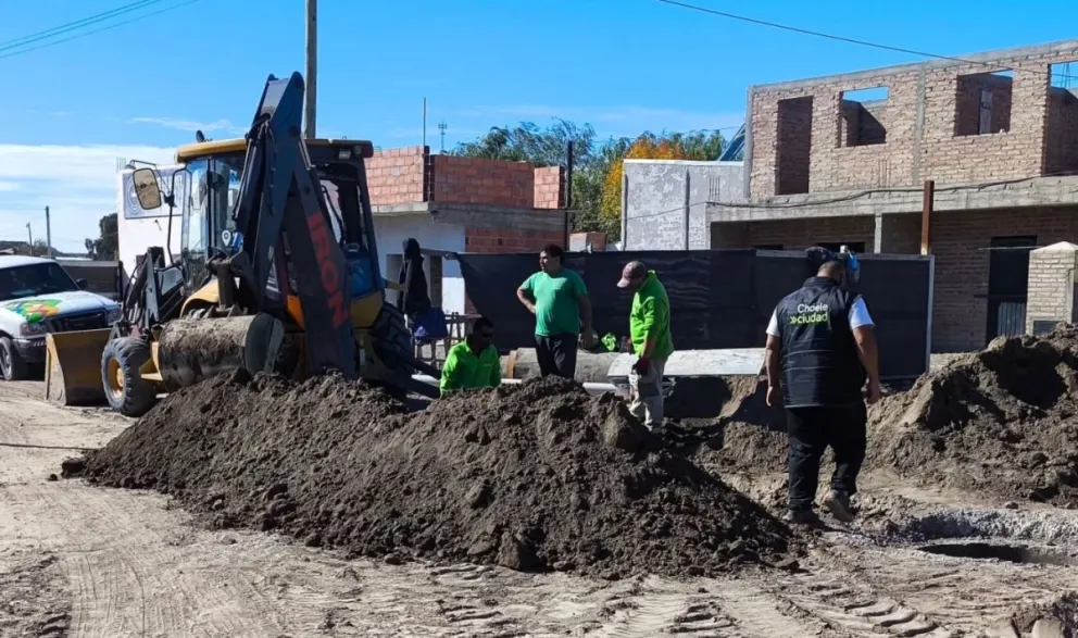 Las tareas se desarrollan en simultáneo con maquinaria y cuadrillas trabajando sobre Avenida Don Bosco.