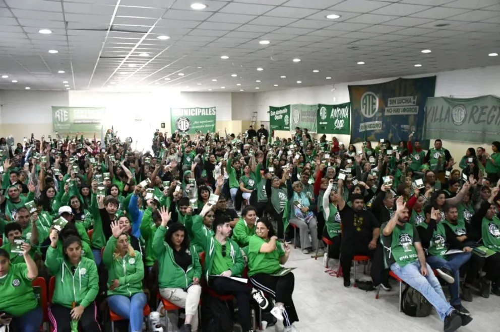 El Congreso de ATE Río Negro reunió a más de 400 congresales en Choele Choel y definió un plan de lucha con reclamos salariales y laborales. Foto: ATE