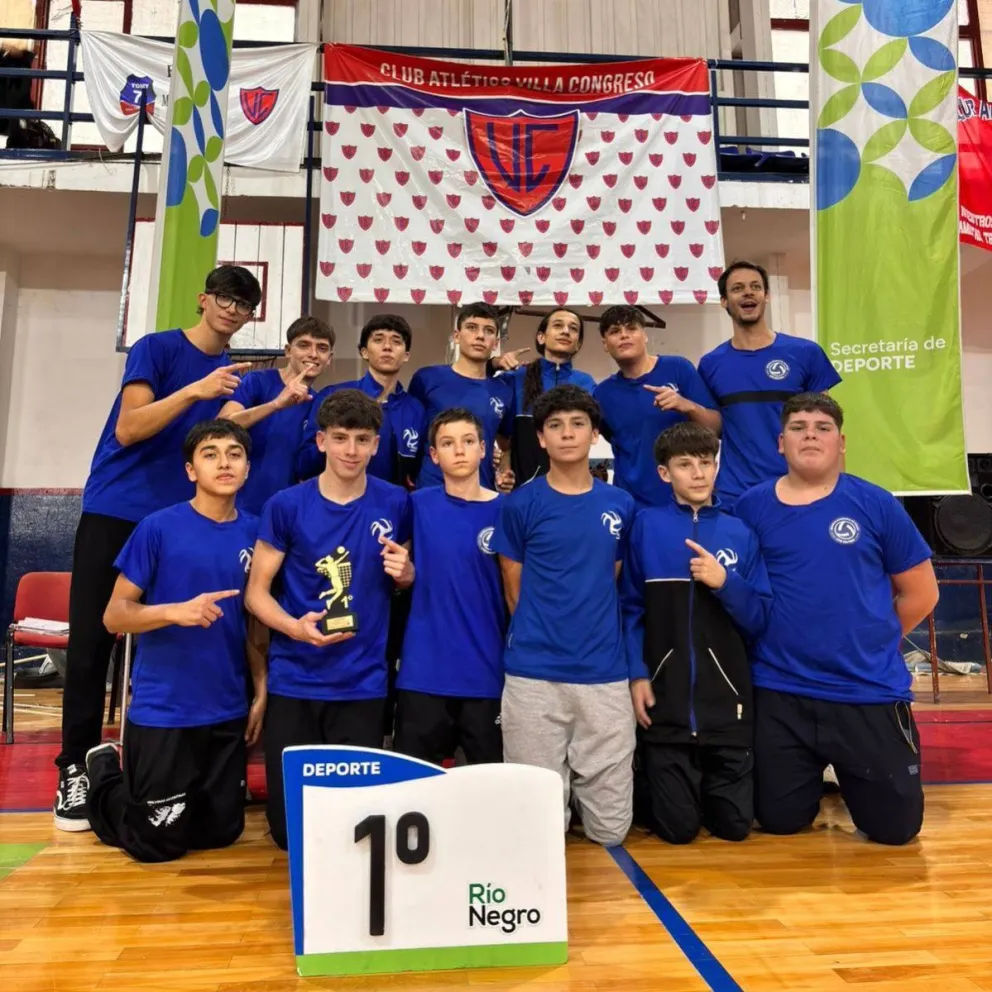 El Provincial Sub-16 de vóley reunió a 47 equipos en Viedma y coronó a Choele Choel y Luis Beltrán en la Copa de Oro. Foto: Municipio Luis Beltrán