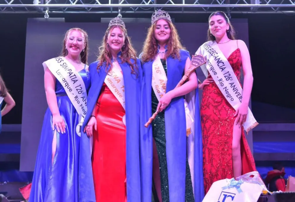 Las nuevas soberanas representarán a Lamarque durante el año en actividades culturales y celebraciones oficiales. Foto: Jorgenlina F. Barrozo.