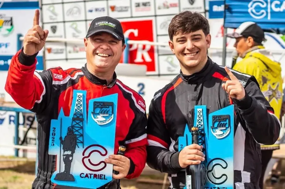 Darío y Joaquín Vázquez, padre e hijo, volverán a correr juntos en el Rally del Valle Medio, donde buscarán ser protagonistas en la categoría RC5. Foto: gentileza.