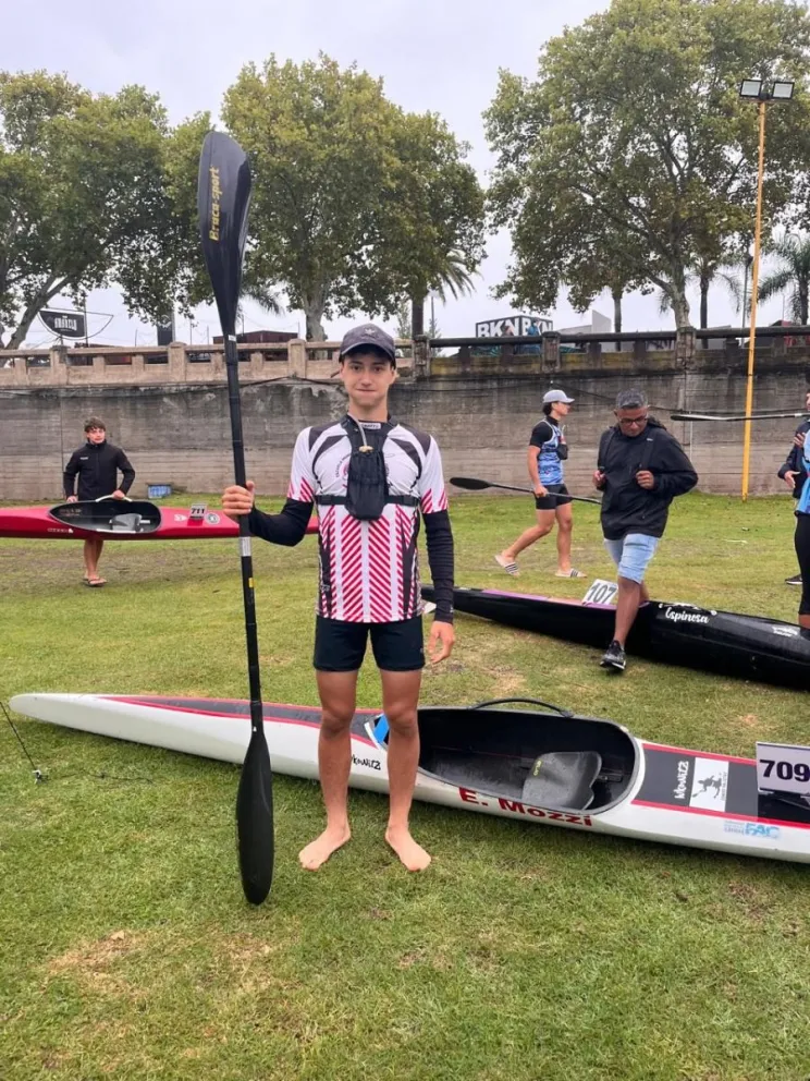 El palista beltranense Giuseppe Mozzicafreddo representará a Argentina en el Olympic Hopes 2026 que se disputará en Eslovaquia. Foto: Municipio Luis Beltrán.