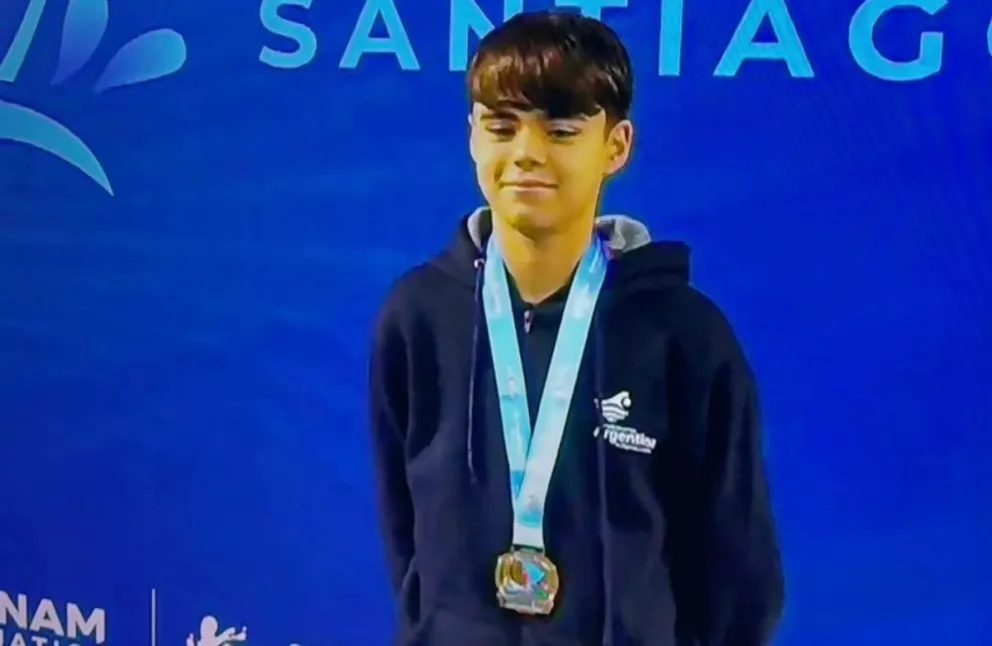 Emanuel Moya logró dos medallas doradas en el certamen internacional disputado en Chile representando a la Selección Argentina. Foto: Club Sportsman.
