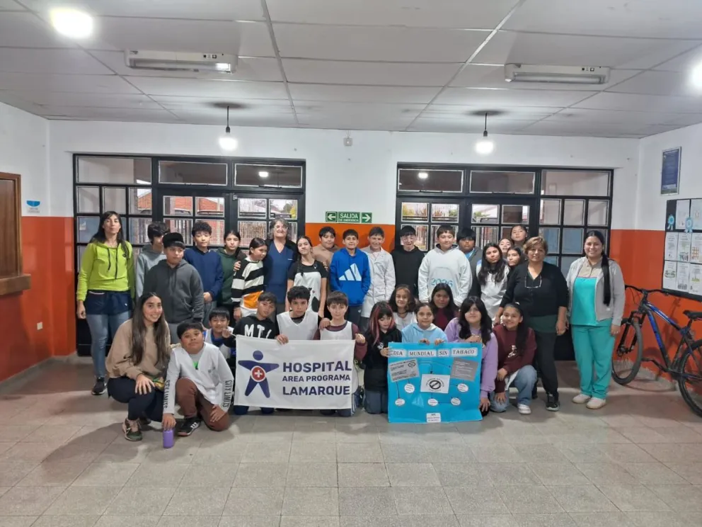 El Programa de Salud Escolar prevé alcanzar a unos 620 estudiantes de Lamarque durante el ciclo lectivo, mientras continúan las capacitaciones comunitarias en RCP y primeros auxilios. Foto: gentileza.