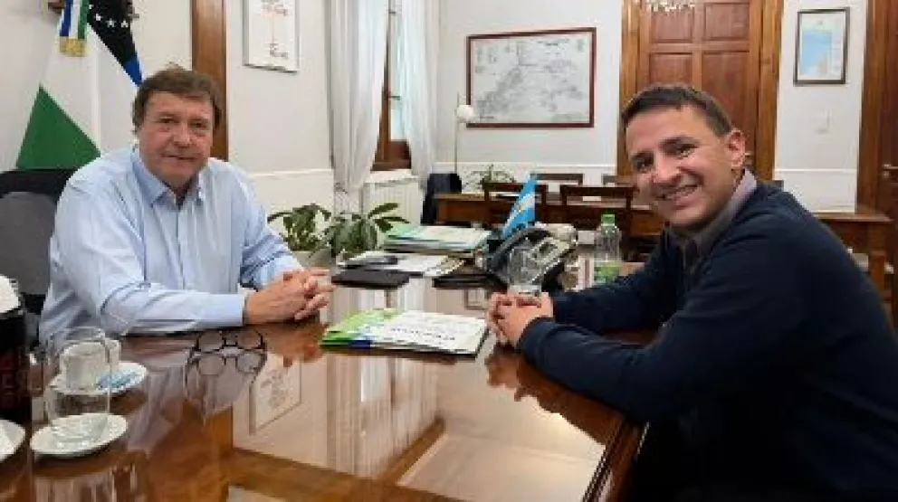Weretilneck y Minieri se reunieron en Viedma.Crédito: Gobierno de Río Negro