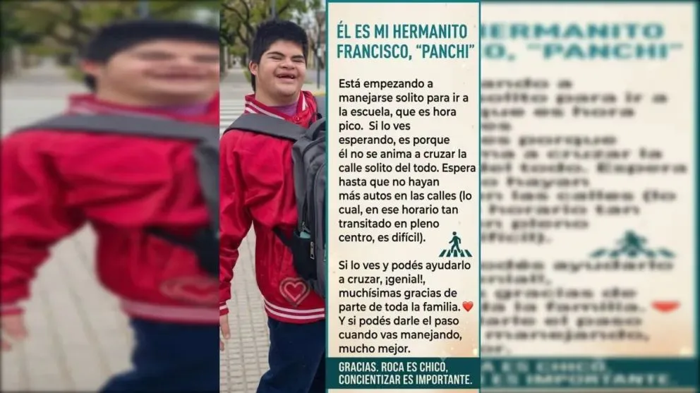 El pedido de la familia de Panchi para la comunidad roquense. Foto: gentileza.