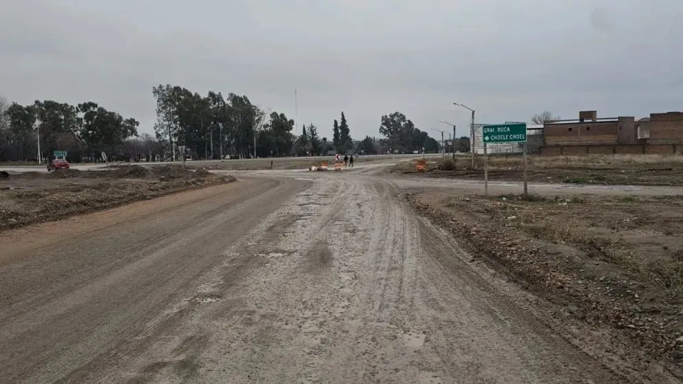 La finalización de la rotonda y los accesos de Choele Choel es considerada una obra estratégica por su ubicación en el cruce de rutas nacionales. Foto: archivo.