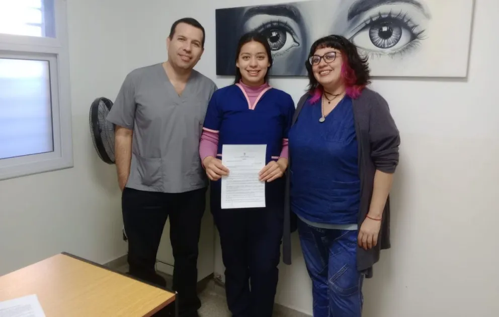 La Licenciada Vanina Gaspar se incorporó al equipo del Hospital de Coronel Belisle para brindar atención en el área de Nutrición. Foto: gentileza.