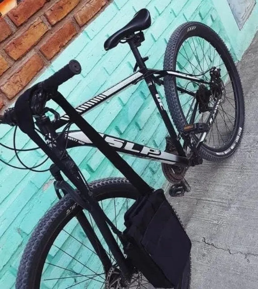 La Fundación Aprendiendo a Vivir de Lamarque solicitó la colaboración de la comunidad para recuperar la bicicleta sustraída este lunes. Foto: gentileza.