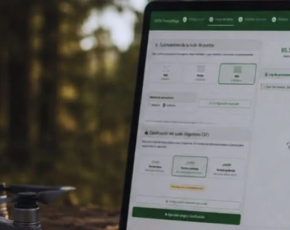 ForestMap permite transformar relevamientos realizados con drones en información forestal georreferenciada. Foto: gentileza.