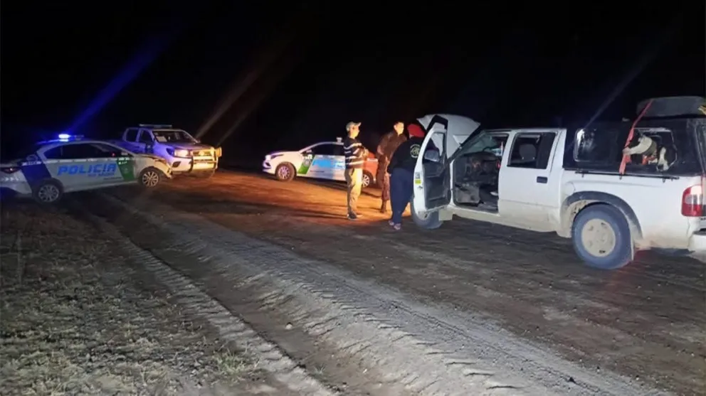 La Chevrolet S10 fue interceptada sobre la Ruta Provincial 57 luego de un operativo que se extendió durante más de dos horas. Foto: gentileza.
