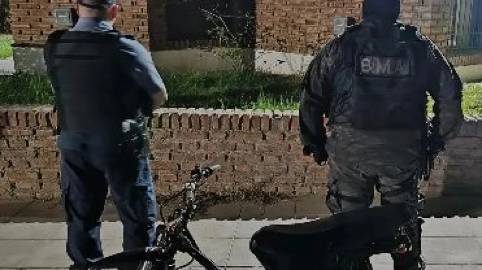 La moto quedó a disposición de la Justicia.Crédito: Gobierno de Río Negro