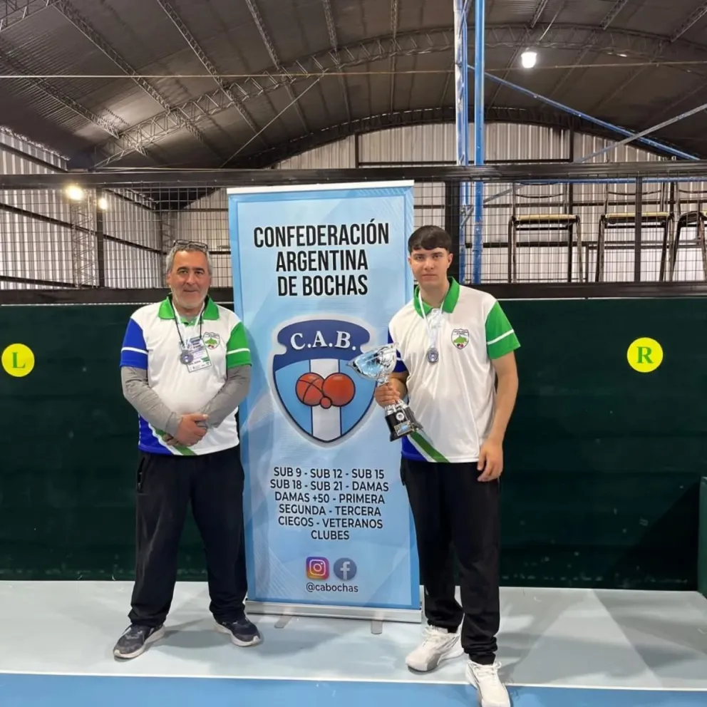 Patricio Varela, representante del Club Social y Deportivo Luis Beltrán, obtuvo el subcampeonato argentino de bochas de Segunda Categoría en San Juan. Foto: gentileza.