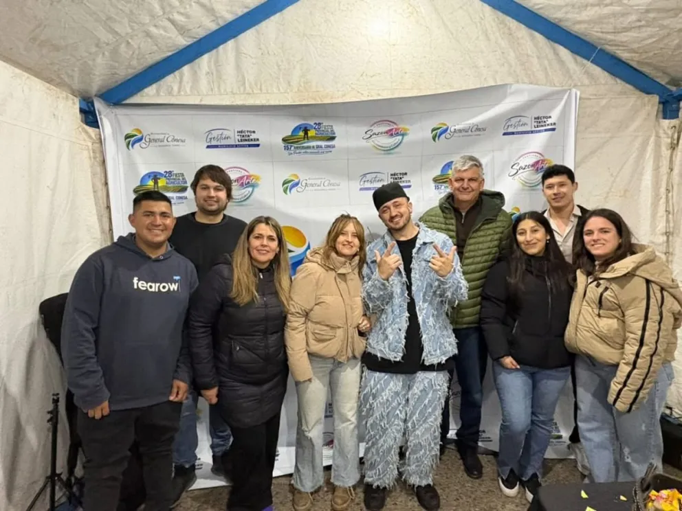 Junior Soto, coordinador de la feria gastronómica Sazonarte, destacó la participación en la Fiesta del Agricultor de General Conesa, que reunió a numerosos visitantes durante tres jornadas de actividades. Foto: gentileza.