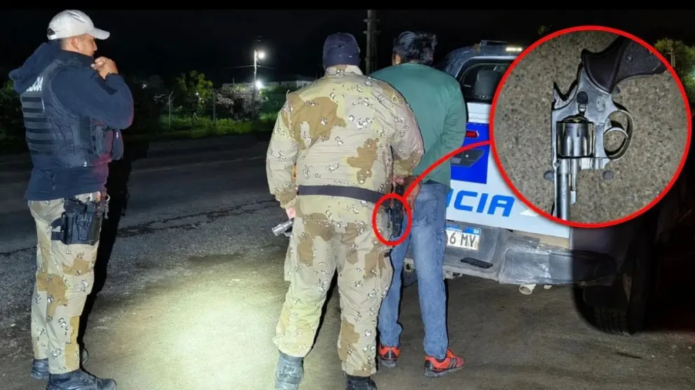 El detenido no pudo acreditar la poseción del arma.
Crédito: Gobierno de Rio Negro