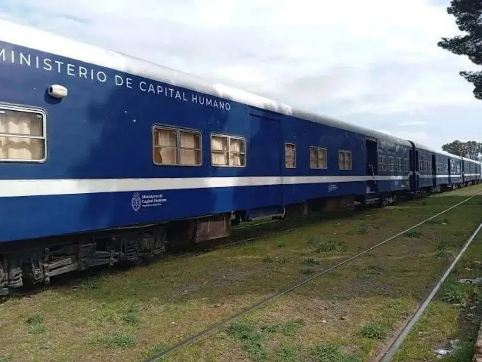 La Municipalidad de Chimpay ofrecerá transporte gratuito este miércoles 28 de octubre hacia el Tren 9 de Julio, instalado en Darwin.  Foto: archivo.